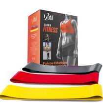 Kit 3 Faixas Elásticas Mini Band Para Exercícios 4 Peças