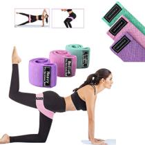 Kit 3 Faixas Elásticas Mini Band para Exercícios Em Casa Fisioterapia Treino Pilates Ginástica Agachamento