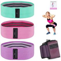 Kit 3 Faixas Elásticas Para Treino de Exercício Super Bands Academia Kit 3 Faixas Elásticas Para Treino de Exercício Super Bands Academia
