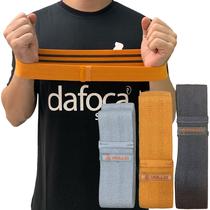 Kit 3 Faixas Elásticas Para Treino em Tecido Reforçado Vollo VP1085 Leve Médio e Forte