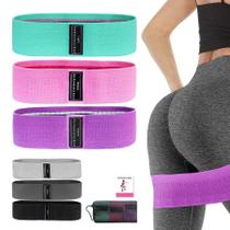 Kit 3 Faixas Elásticas Premium Fitness Yoga Glúteos Pernas Kit 3 Faixas Elásticas Premium Fitness Yoga Glúteos Pernas