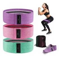 kit 3 Faixas Elásticas Super Bands Exercicios em Casa Extensor Academia Yoga Pilates Fitness - Imp