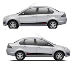 Kit 3 Faixas Laterais E Traseira Adesivos Carro Ford Fiesta Kit 3 Faixas Laterais E Traseira Adesivos Carro Ford Fiesta