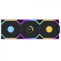 Kit 3 fan 120mm argb lian li uni fan sl wireless lcd reverse blade preto 12rsllcd1w3b