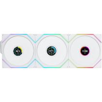 Kit 3 fan 120mm argb lian li uni fan tl wireless lcd branco 12tllcd1w3w