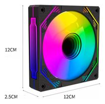 Kit 3 fan coolers 12x12cm preto