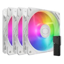 Kit 3 Fan Para Gabinete Cooler Master Sickleflow Edge Argb 120mm Branco Mfx-b2dw-253p2-r2