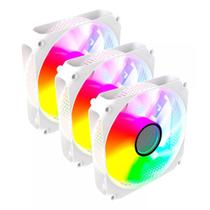 Kit 3 FAN RGB Branco PC Gamer Micro Atx Itx - Sem marca Kit 3 FAN RGB Branco PC Gamer Micro Atx Itx - Sem marca