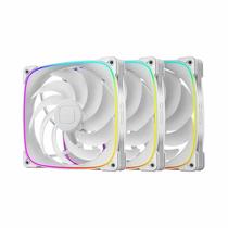 Kit 3 Fans 140mm Geometric Future Squama 2503W ARGB Branco