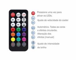 Kit 3 Fans K-mex AATA ARGB Rainbow Infinity sem Fita Led