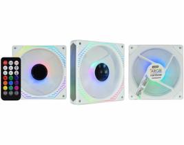 Kit 3 Fans K-mex AAUW ARGB Rainbow Infinity3D sem Fita Led Kit 3 Fans K-mex AAUW ARGB Rainbow Infinity3D sem Fita Led