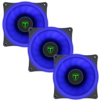 Kit 3 Fans Para Gabinete Led Azul 120mm 12x12x2,5 Tgf200 - T-dagger Kit 3 Fans Para Gabinete Led Azul 120mm 12x12x2,5 Tgf200 - T-dagger