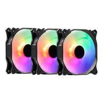 Kit 3 Fans TGT Mirage Led RGB Com Controladora 120mm - TGT-MRG120-RGB3