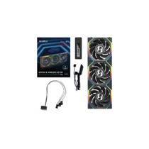 Kit 3 Fans Uni Fan Sl Lcd 120 Argb Preto Wireless