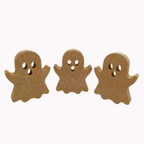 Kit 3 Fantasminhas Personagens Halloween Mdf Cru Decorar