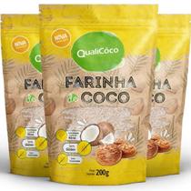 Kit 3 Farinha de coco Qualicôco 200g