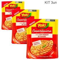 Kit 3 Farofa Caseiríssima Yoki com Pedaços de Banana 200g Kit 3 Farofa Caseiríssima Yoki com Pedaços de Banana 200g
