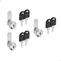 Kit 3 Fechaduras Para Moveis De Aço 19X20Mm Portas E Gavetas Kit 3 Fechaduras Para Moveis De Aço 19X20Mm Portas E Gavetas