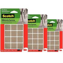 Kit 3 Feltro Adesivo Cadeira Sofa Quadrado SCOTCH 3M 25MM 12U Kit 3 Feltro Adesivo Cadeira Sofa Quadrado SCOTCH 3M 25MM 12U