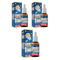 Kit 3 FERRIX Ferro infantil 3x30ml Morango Flora Nativa Kit 3 FERRIX Ferro infantil 3x30ml Morango Flora Nativa