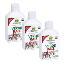 Kit 3 Fertilizante Líquido Verde Raiz NPK 04-14-08 Para Folhagens e Raizes Concentrado Adubo Mineral 140ml Vitaplan