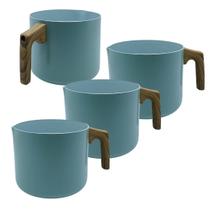 Kit 3 Fervedor Leiteira Antiaderente Cerâmica 14cm Sahara