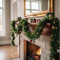 Kit 3 Festão De Natal Flexível Enfeite Decoração Natalina 2m Kit 3 Festão De Natal Flexível Enfeite Decoração Natalina 2m