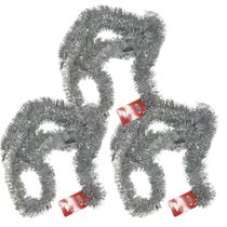 Kit 3 Festões Metalizado Prata Brilhante 5cm x 2 metros - Magizi Kit 3 Festões Metalizado Prata Brilhante 5cm x 2 metros - Magizi