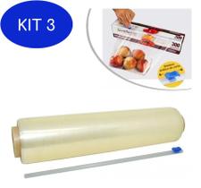 Kit 3 Filme Plástico Cozinha Com 300 Metros + Caixa E - Lusafilm