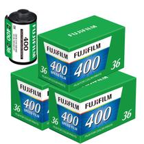 Kit 3 Filmes 35mm Colorido Fujifilm 36 Exposições Iso 400