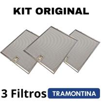 Kit 3 Filtro Alumínio Metálico Coifa New Dritta Isla Tramontina
