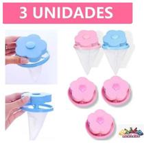 Kit 3 Filtro Coletor Pega Pelos Fiapo Papa Bolinha Lavadora Kit 3 Filtro Coletor Pega Pelos Fiapo Papa Bolinha Lavadora