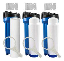 Kit 3 Filtros Água Dura Remove Sedimentos Cloro Com Resina Branco Kit 3 Filtros Água Dura Remove Sedimentos Cloro Com Resina Branco