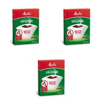 Kit 3 Filtros de Papel Melitta 102 com 30 unidades