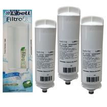 Kit 3 Filtros Refil Purificador de Água Libell AcquaFit Hermético/Eletrônico E LN100 Original