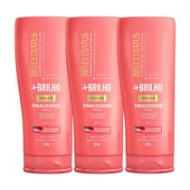 kit 3 Finalizador Hidratante Mais Brilho 200gr Bio Extratus
