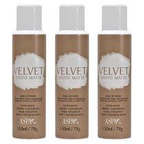 Kit 3 Finalizador Maquiagem Make-up Velvet Matte ASPA 150ml