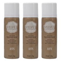 Kit 3 Finalizador Maquiagem Make-up Velvet Matte Aspa - 55ml