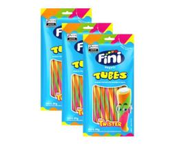 Kit 3 Fini Regaliz Tubes Twister Sabor Frutas Silvestres e Nata 80g Kit 3 Fini Regaliz Tubes Twister Sabor Frutas Silvestres e Nata 80g