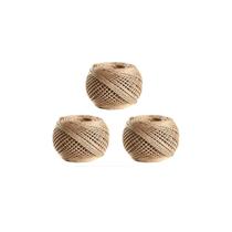 Kit 3 Fio cordão barbante rami 2mm rolo sisal juta aprox 90 mts