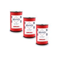 Kit 3 Fio Náutico Círculo - Cor 3402 Vermelho Círculo