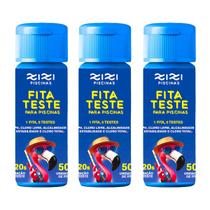 Kit 3 Fita 5 em 1 Medidor De Cloro Ph Alcalinidade Piscina Kit 3 Fita 5 em 1 Medidor De Cloro Ph Alcalinidade Piscina