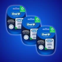 Kit 3 Fita Dental Pro Saúde Limpeza Profunda 25m Oral B Kit 3 Fita Dental Pro Saúde Limpeza Profunda 25m Oral B