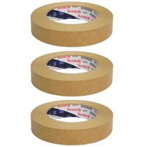 Kit 3 Fita Empacotamento Scotch Papel Liso 3777 18mm X 50m Kit 3 Fita Empacotamento Scotch Papel Liso 3777 18mm X 50m