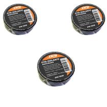 Kit 3 fita isolante pvc preta - rolo 10 metros - dni