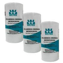Kit 3 Fita Microporosa Cirúrgica Branca 10cm X 4,5m - Wiltex