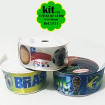 KIT 3 Fitas COPA Cetim Sinimbu 10MT R:1711/38mm / Nº9 KIT 3 Fitas COPA Cetim Sinimbu 10MT R:1711/38mm / Nº9