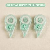 Kit 3 Fitas Corretivas Yins 12m Multiuso Casa Palavras Cruzadas Artesanato - Kit 3 Fitas Corretivas Yins 12m Multiuso Casa Palavras Cruzadas Artesanato -