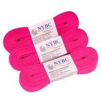 Kit 3 Fitas de Gorgurão Fina 10 mm Rosa Chiclete 10 metros