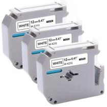 Kit 3 Fitas Plástica M-k231 Para Rotuladora Brother